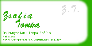 zsofia tompa business card